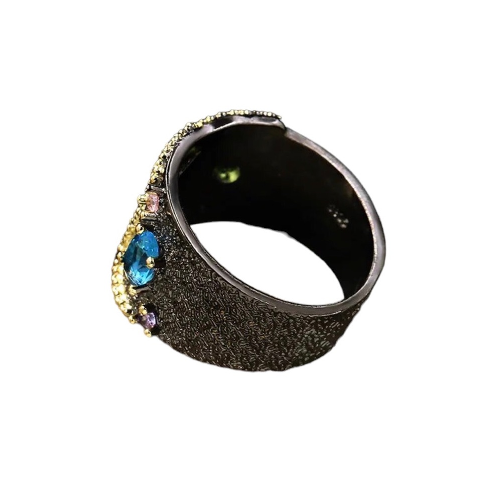 925 Silver Artisan Made Art Deco Ring - Picture 8 of 9